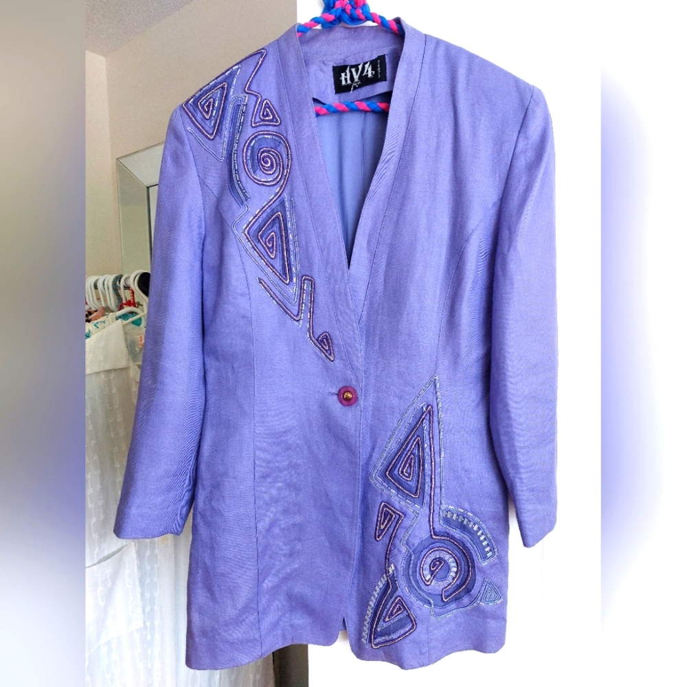 Vintage Purple Blazer Small-Medium Made In France